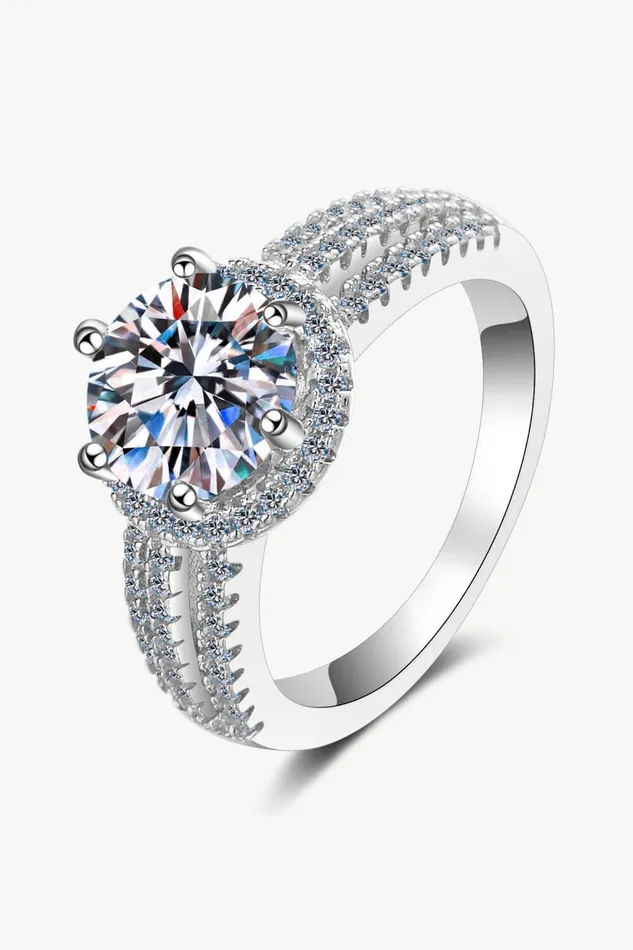 Rings Trendsi Sterling Silver Moissanite Ring