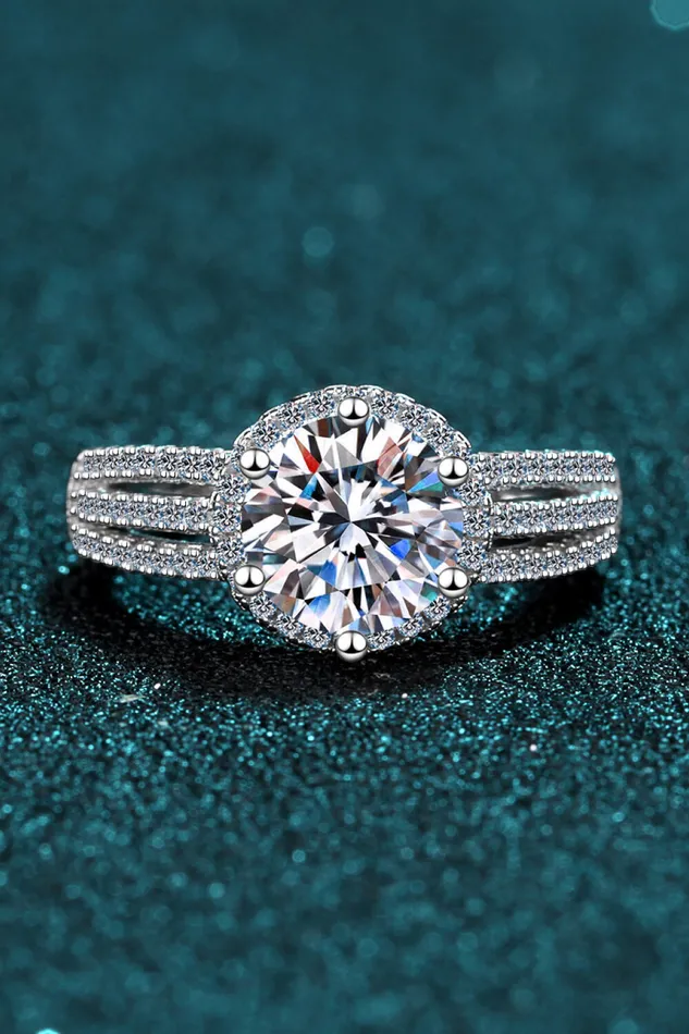 Rings Trendsi Sterling Silver Moissanite Ring