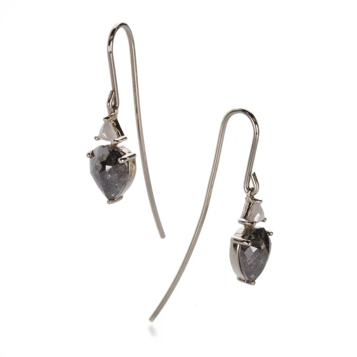 Salt and Pepper Diamond Earrings Nicole Landaw Earrings