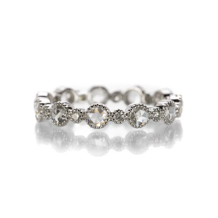 Sethi Couture Rings Rose Cut Diamond Eternity Band