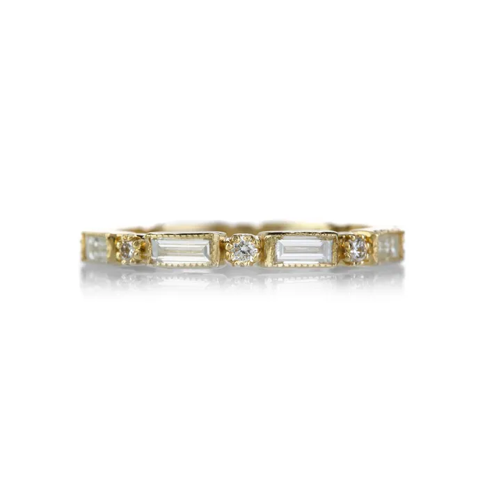 Sethi Couture Rings White Baguette Diamond Lucy Band