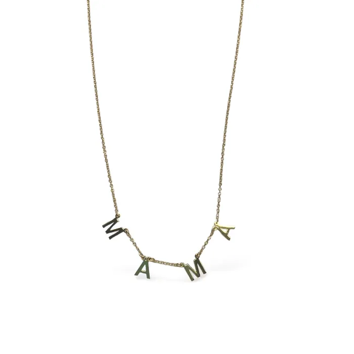 Spirito Rosa Vernus Mama Necklace Gold Plated 925 Silver Necklaces