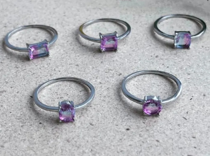 Sterling Silver Geometric Rainbow Ring Sophiareneboutiquecom Rings