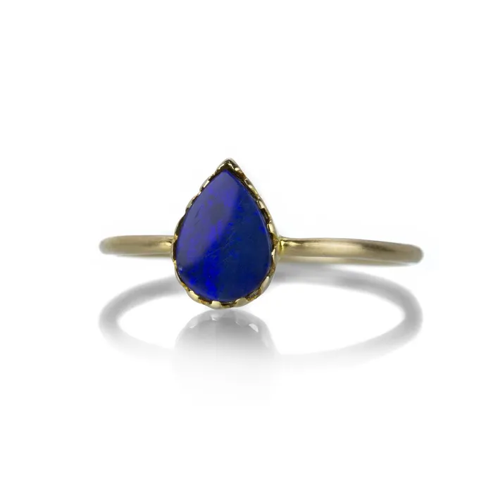 Teardrop Blue Opal Ring Margaret Solow Rings