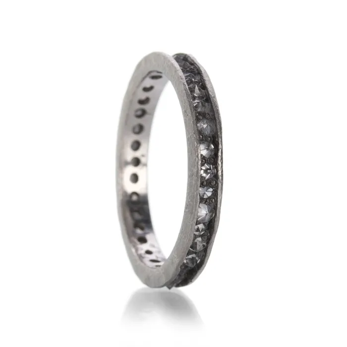 Todd Pownell Rings Palladium Band with Inverted Diamonds