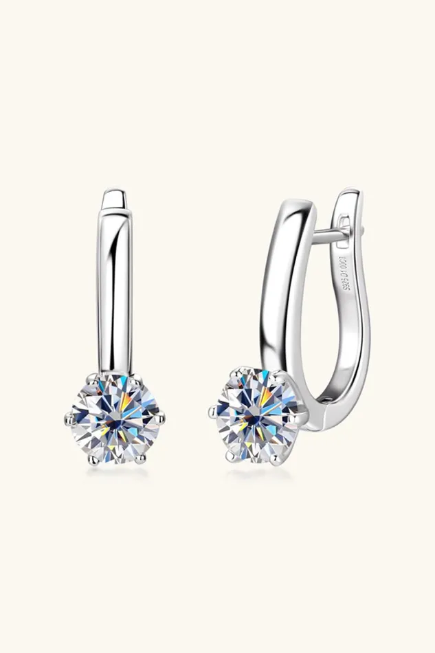 Trendsi 2 Carat Moissanite 925 Sterling Silver Earrings Earrings