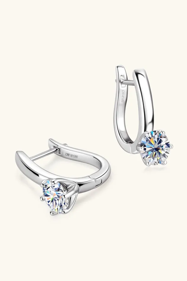 Trendsi 2 Carat Moissanite 925 Sterling Silver Earrings Earrings