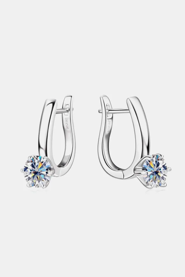 Trendsi 2 Carat Moissanite 925 Sterling Silver Earrings Earrings
