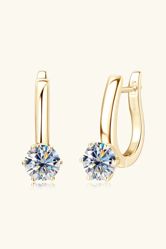 Trendsi 2 Carat Moissanite 925 Sterling Silver Earrings Earrings