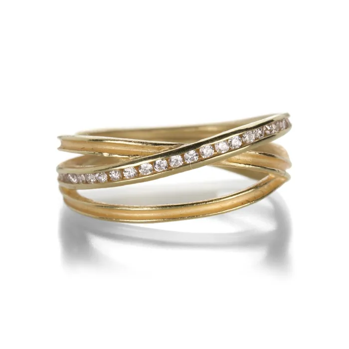Triple Wrap Ring with Diamonds Barbara Heinrich Rings