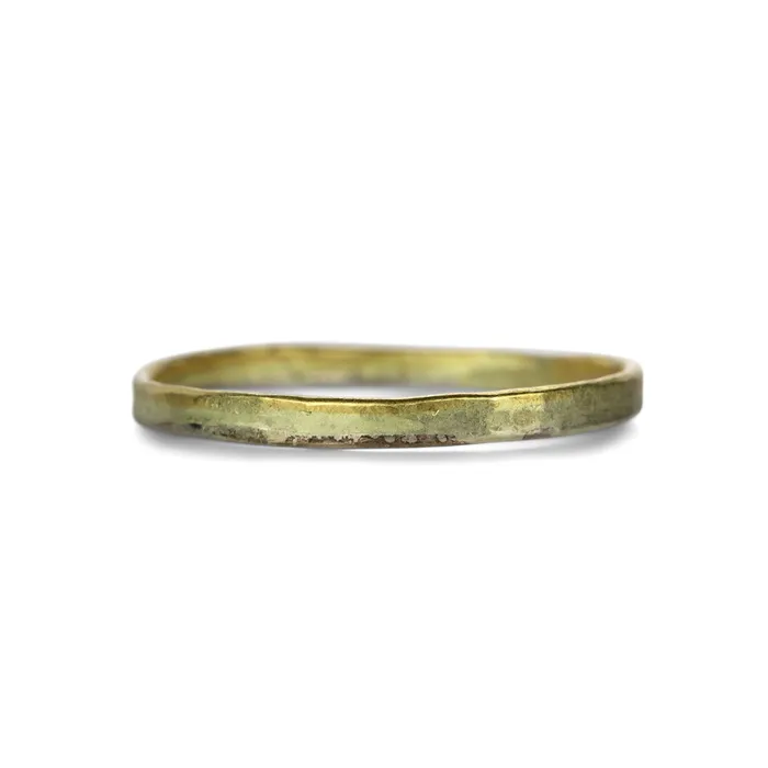 Variance Rings Multicolored Gold Skinny Seamed 2mm Band