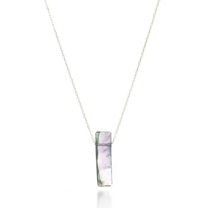 Watermelon Tourmaline Crystal Necklace Margaret Solow Necklaces