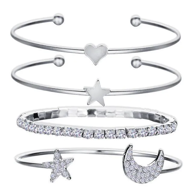 4pcsLot New Fashion Charm Cuff Bangle Bracelet sparklingselections Bracelets 4pcsLot New Fashion Charm Cuff Bangle Bracelet sparklingselections Bracelets