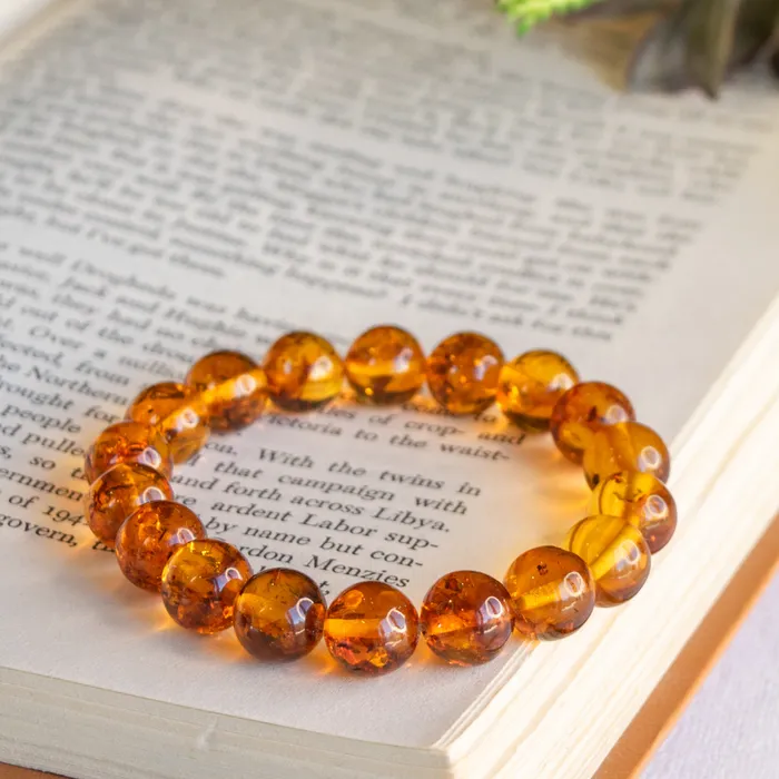 910mm Amber Stretch Bracelet Elisa Ilana Bracelets