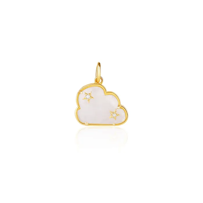 Alev Collection Charm Necklaces Cloud Stone Charm