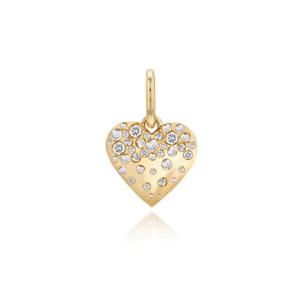 Alev Jewelry Charm Necklaces Small Dripping Scattered Heart Charm