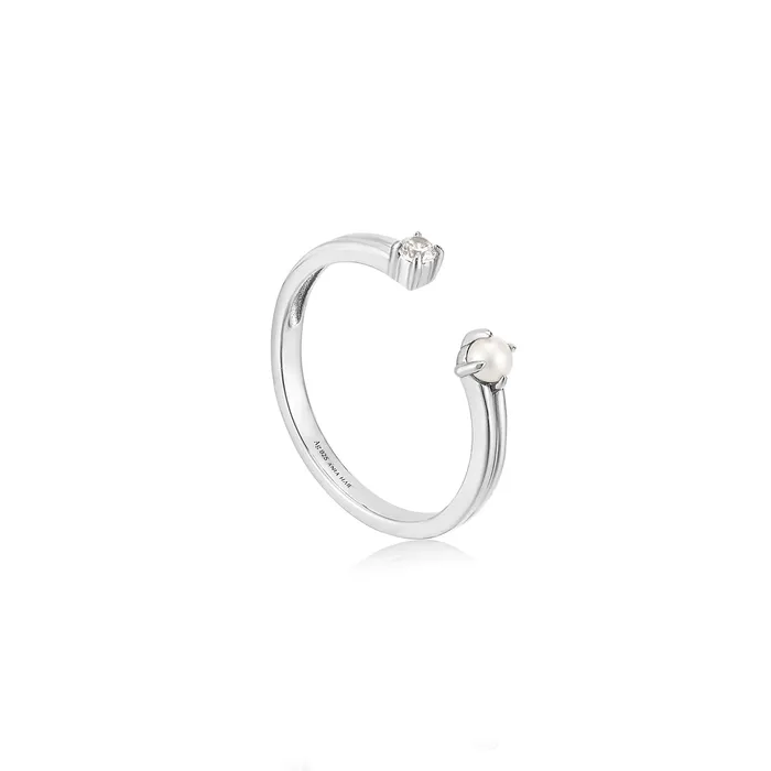 Ania Haie Rings Pearl Power Pearl Sparkle Adjustable Ring