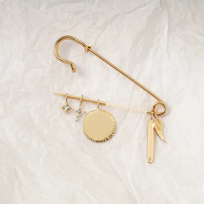 Aurelie Gi Charm Necklaces GRACE Diamond Cross Charm