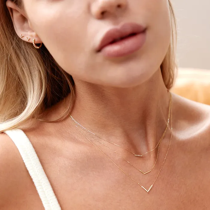 Aurelie Gi Necklaces DREAM LabGrown Diamond Wishbone Necklace