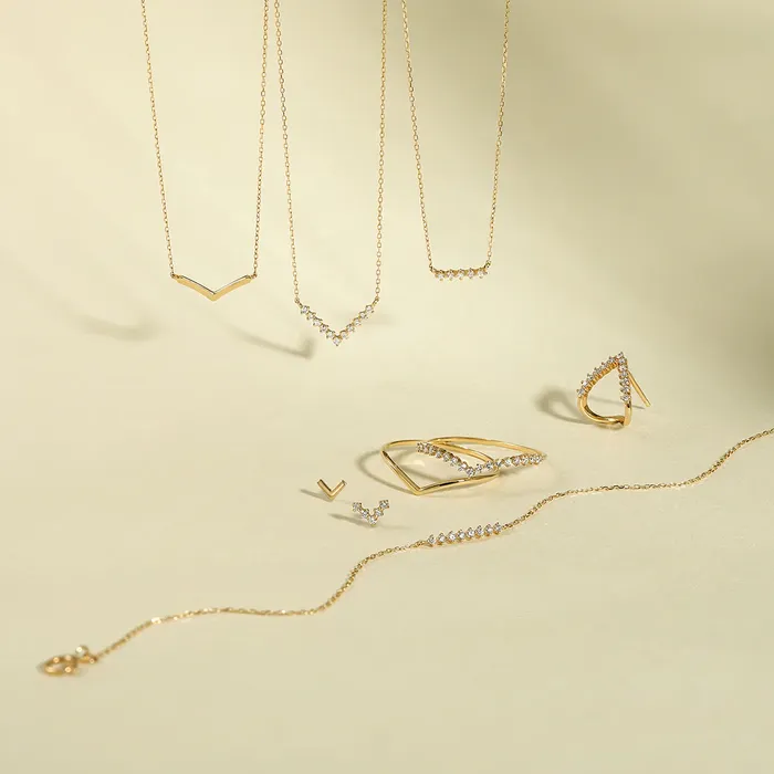 Aurelie Gi Necklaces DREAM LabGrown Diamond Wishbone Necklace