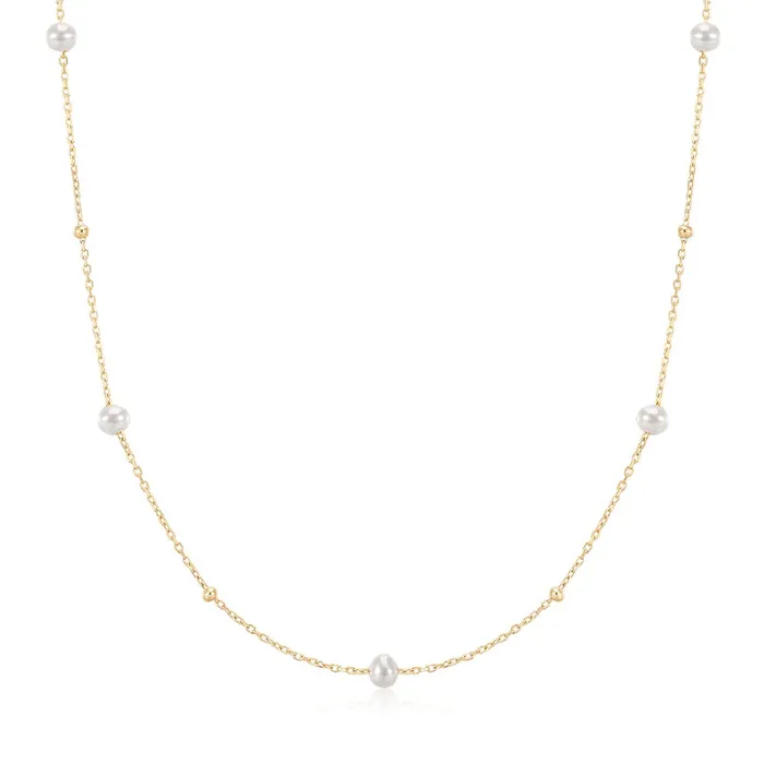 Aurelie Gi Necklaces JULIANA Pearl and Gold Beaded Necklace