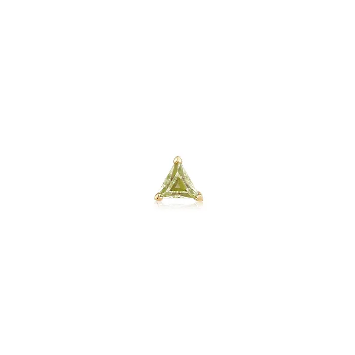 Aurelie Gi TRIXY Trillioncut Peridot Threadless Flatback Earring Earrings