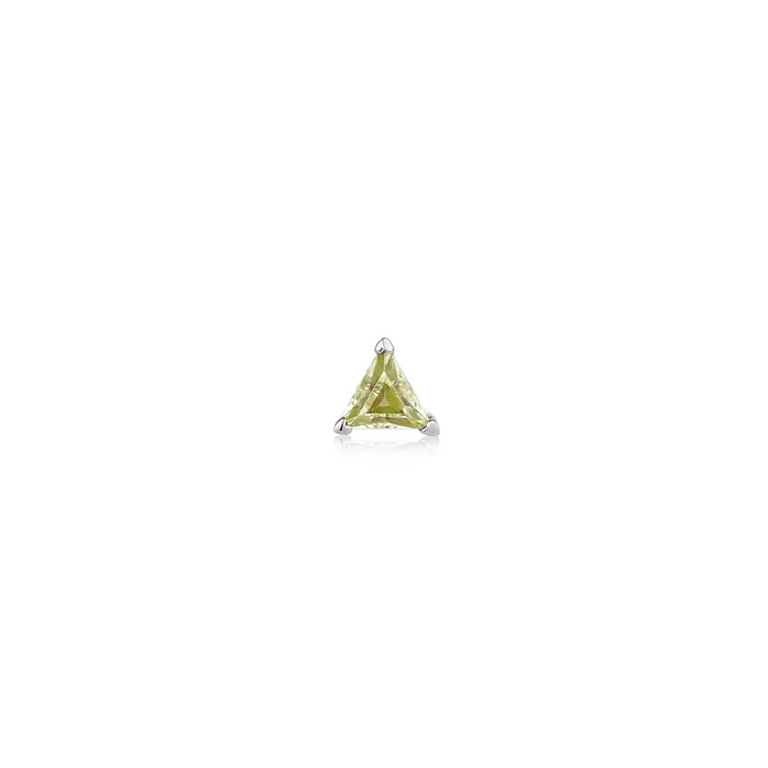 Aurelie Gi TRIXY Trillioncut Peridot Threadless Flatback Earring Earrings Aurelie Gi TRIXY Trillioncut Peridot Threadless Flatback Earring Earrings