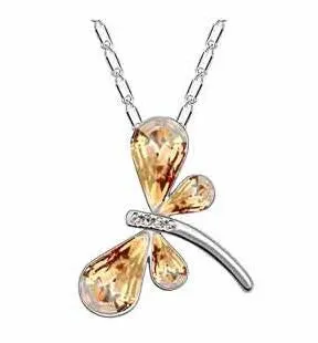 Austrian Crystal dragonfly butterfly Pendant Necklace for Women sparklingselections Necklaces