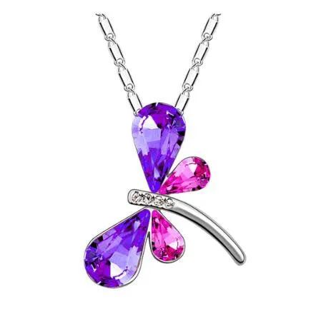 Austrian Crystal dragonfly butterfly Pendant Necklace for Women sparklingselections Necklaces