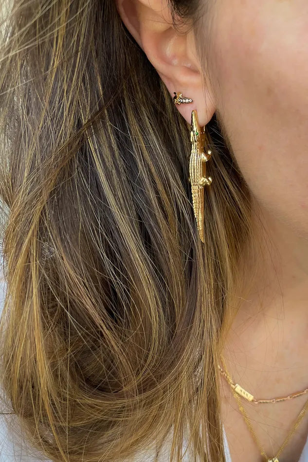 BIBI VAN DER VELDEN Earrings Alligator Bite Earring BIBI VAN DER VELDEN Earrings Alligator Bite Earring