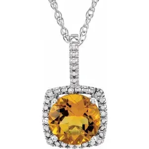 Birthstone Diamond Necklace Elisa Ilana Necklaces