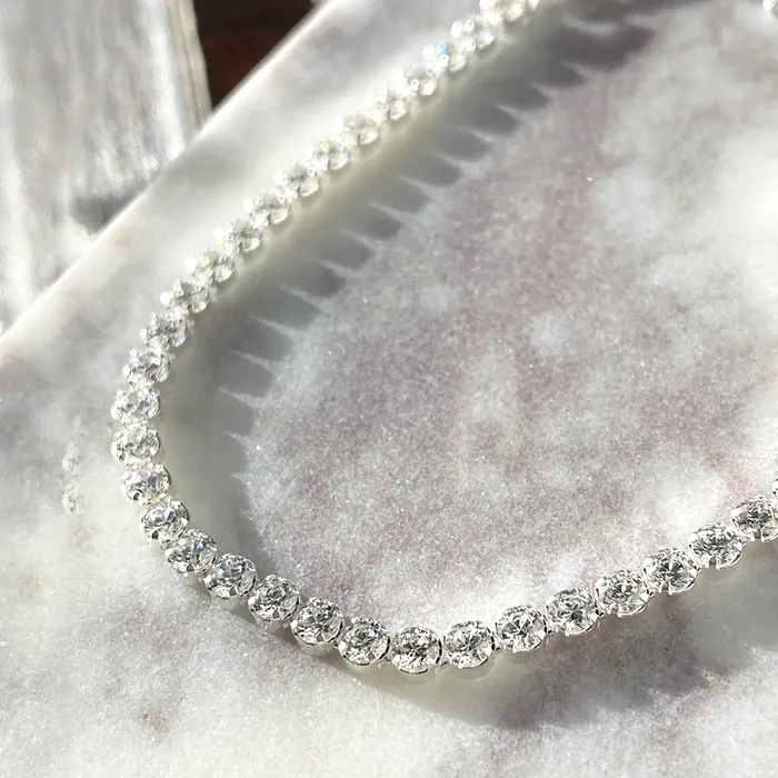 Bracelets Elisa Ilana Sterling Silver CZ Tennis Bracelet