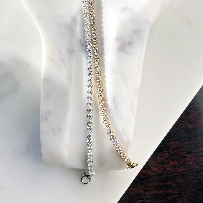 Bracelets Elisa Ilana Sterling Silver CZ Tennis Bracelet