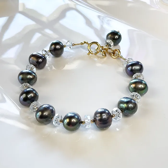 Bracelets Pearl Vintage Swarovski Crystal Bracelet Elisa Ilana