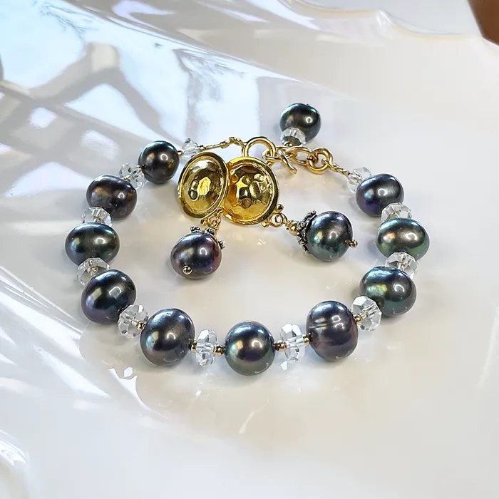 Bracelets Pearl Vintage Swarovski Crystal Bracelet Elisa Ilana