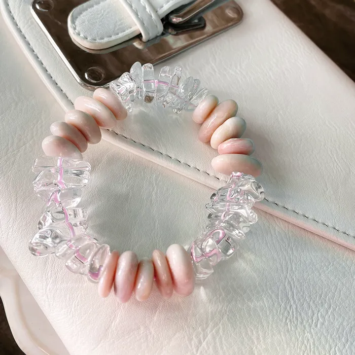 Bracelets Pink Peruvian Opal Quartz Crystal Stretch Bracelet Elisa Ilana Bracelets Pink Peruvian Opal Quartz Crystal Stretch Bracelet Elisa Ilana