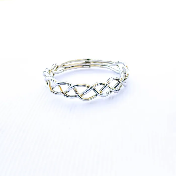 Braided Ring 925 Sterling Silver Hoops By Hand Rings