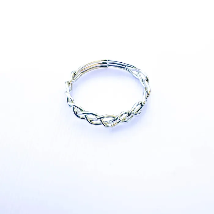 Braided Ring 925 Sterling Silver Hoops By Hand Rings