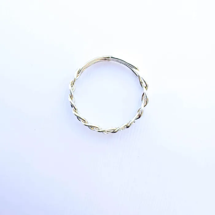 Braided Ring 925 Sterling Silver Hoops By Hand Rings