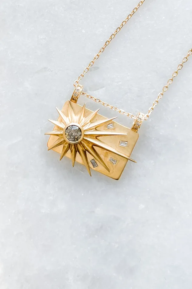 CELINE DAOUST Necklaces Full Sun Diamonds Plate Necklace