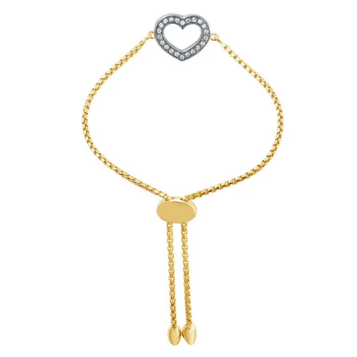 Charles Garnier Orion CZ Heart Friendship Bracelet Bracelets