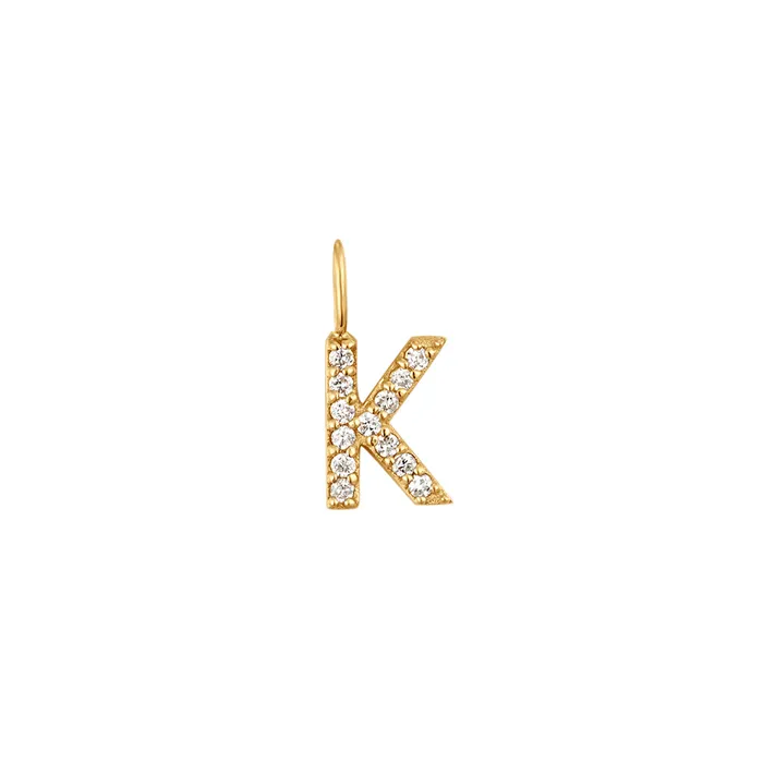 Charm Necklaces Aurelie Gi K Diamond Initial Charm