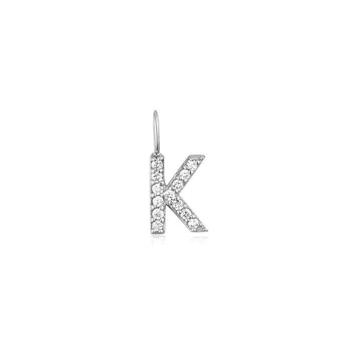 Charm Necklaces Aurelie Gi K Diamond Initial Charm