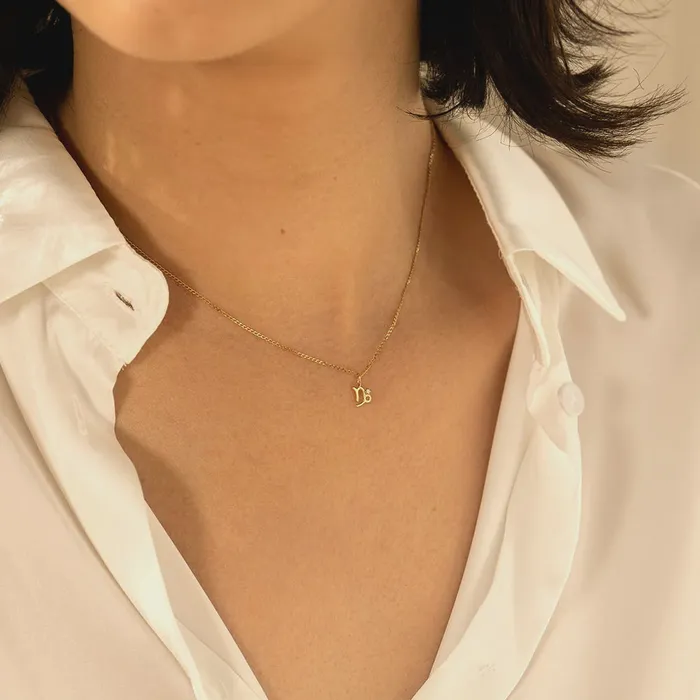 Charm Necklaces CAPRICORN Diamond Zodiac Charm Aurelie Gi