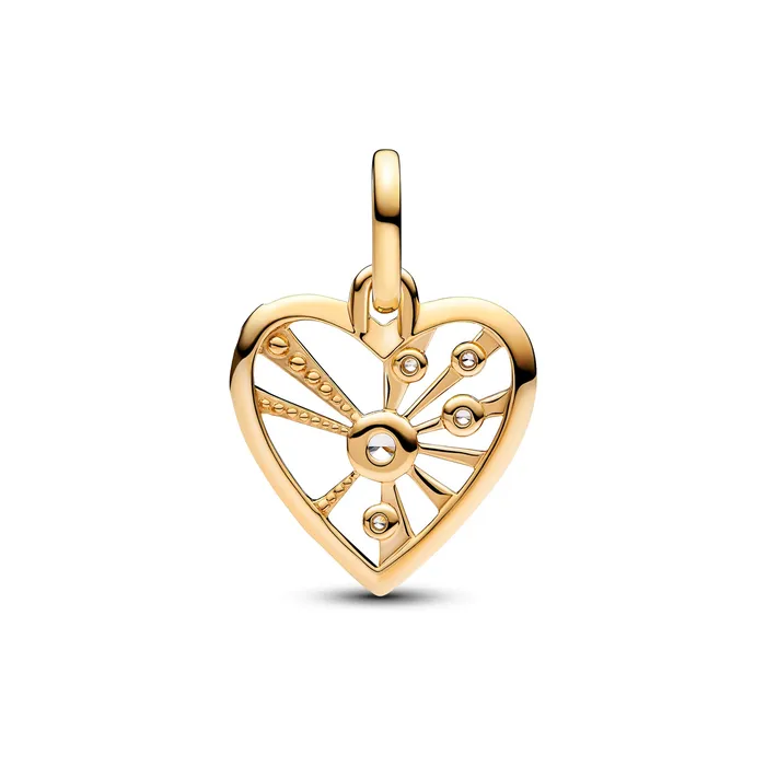 Charm Necklaces Pandora Pandora Heart Rays Medallion Charm
