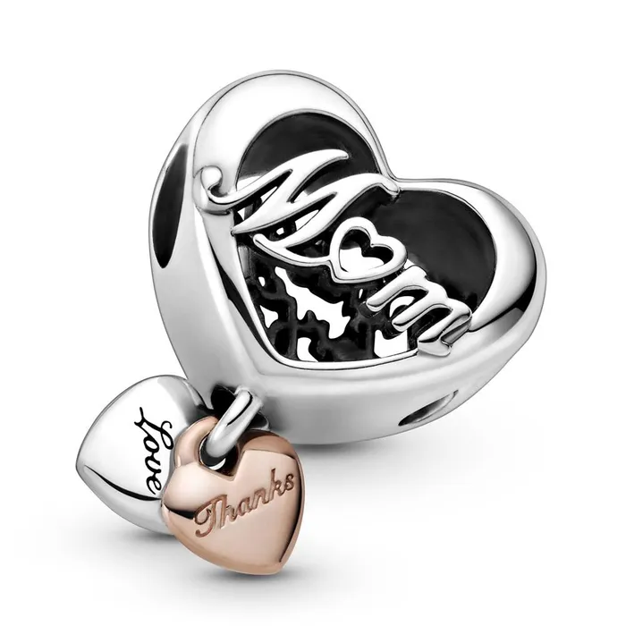 Charm Necklaces Pandora Pandora Thank You Mom Heart Charm