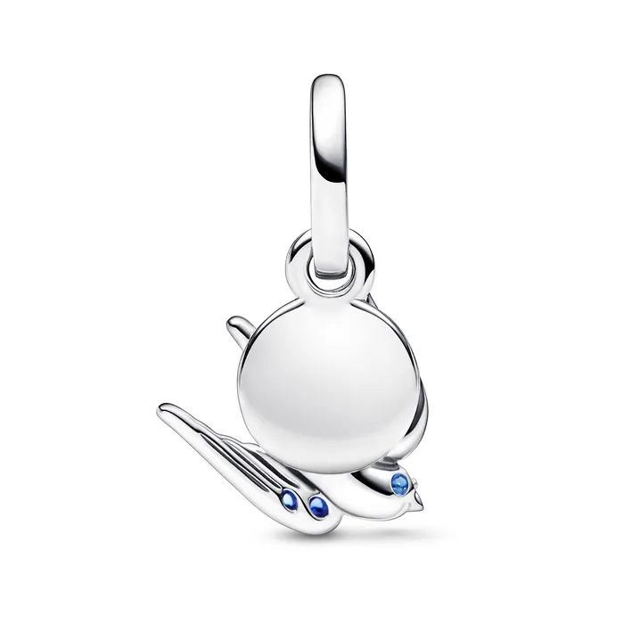 Charm Necklaces Pandora Sparkling Swallow Quote Double Dangle Charm
