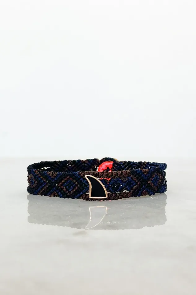 Classic Onyx Shark Fin on Blue Wave Bracelet DEZSO Bracelets