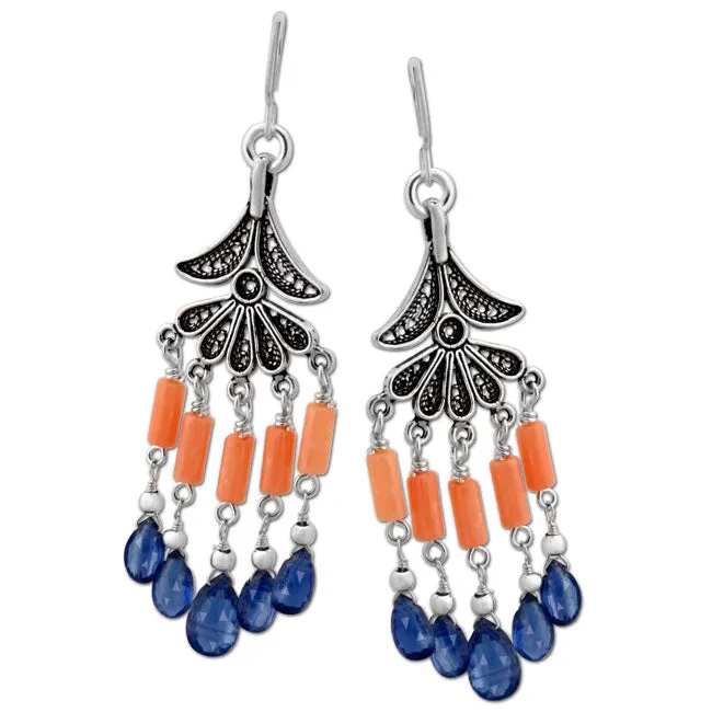 Coral Kyanite Earrings336039 Elisa Ilana Earrings