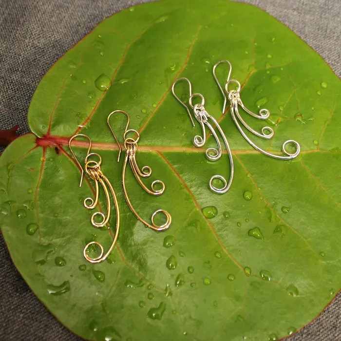 Crucian Gold Earrings Water Drop Earrings
